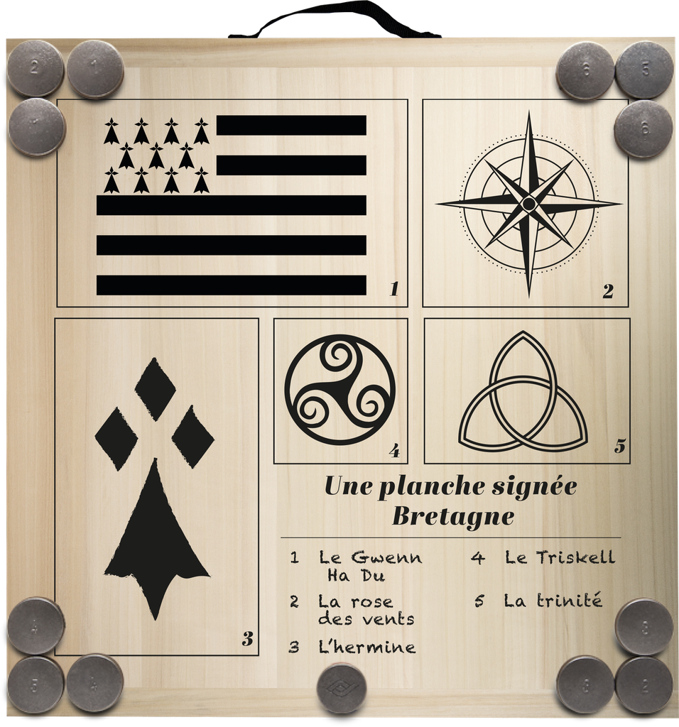 Kit de jeu de palets breton - Une planche signée Bretagne