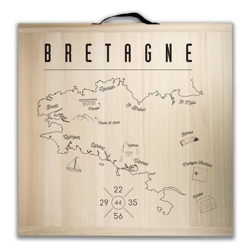 [673] Kit de jeu de palets breton - Carte Bretagne
