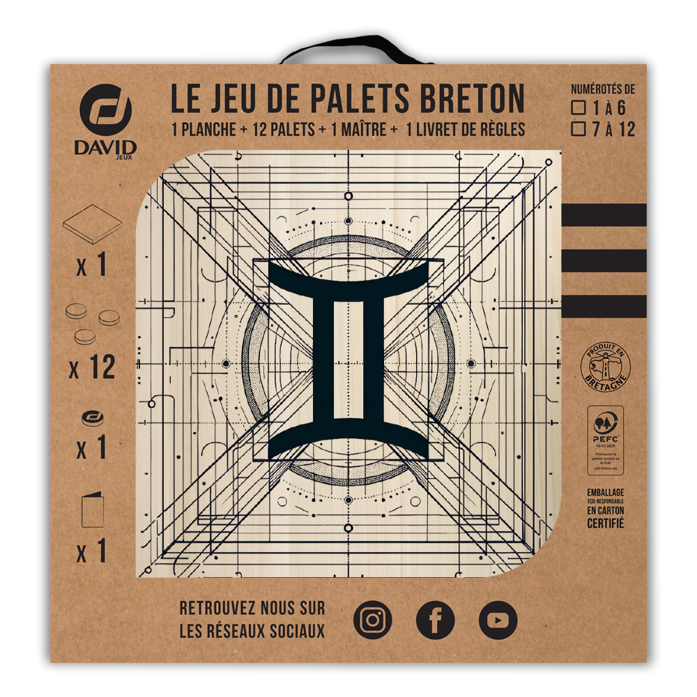 Kit de jeu de palets breton - Gémeaux