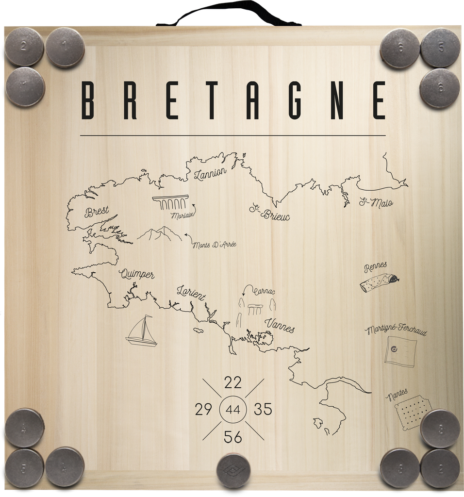 Kit de jeu de palets breton - Carte Bretagne