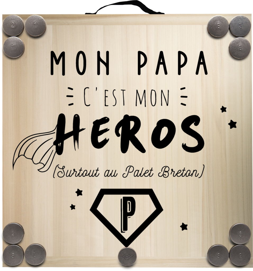 Kit de jeu de palets breton - Mon Papa, mon Héros