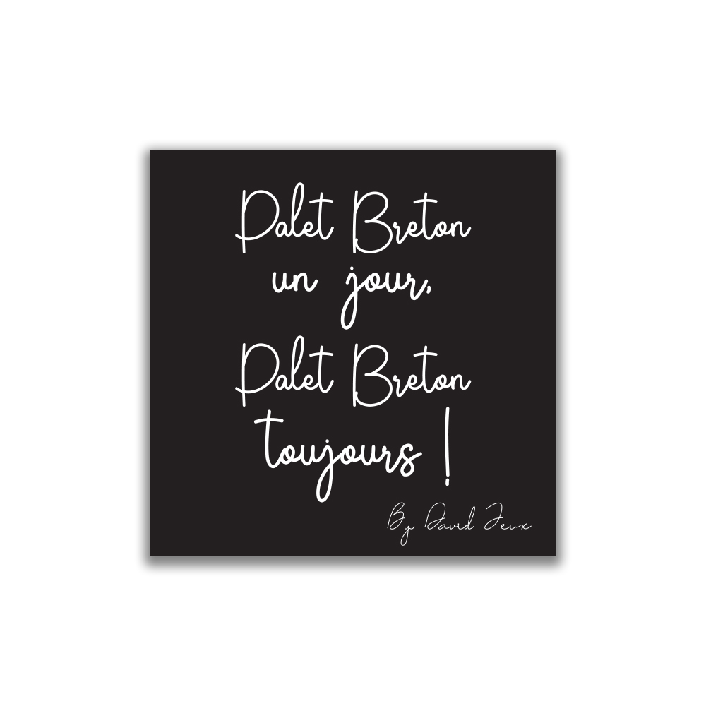 La chiffonnette noire DAVID Jeux - Palet Breton un jour, Palet Breton toujours  -