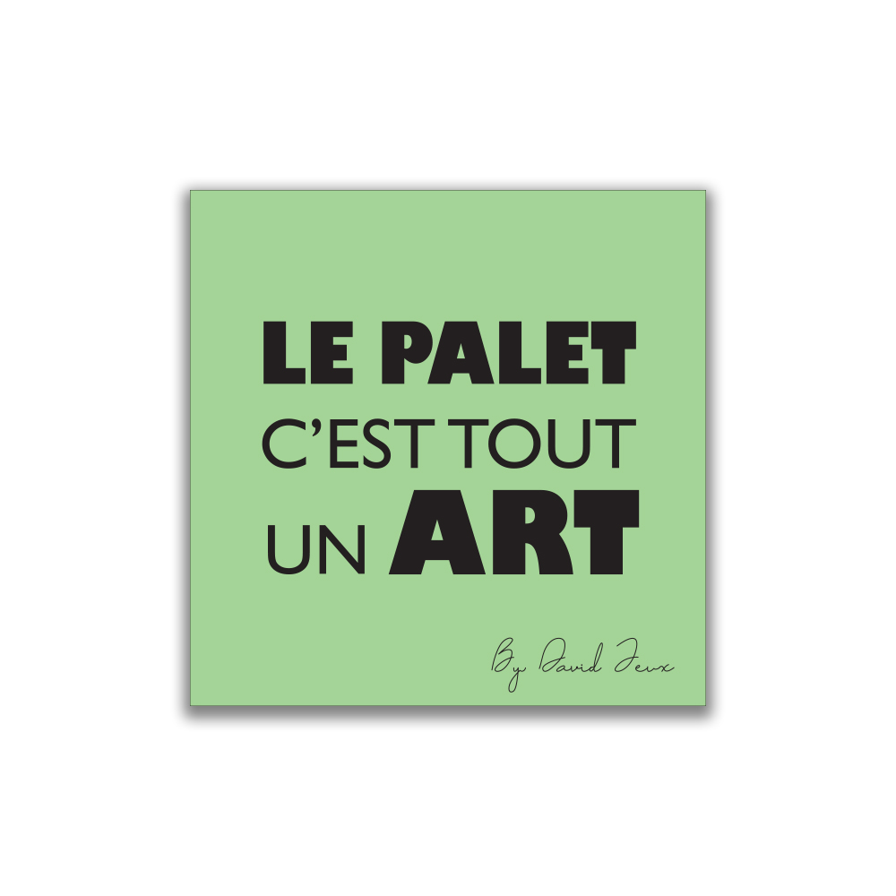 La chiffonnette verte DAVID Jeux - Le Palet c'est tout un Art  -
