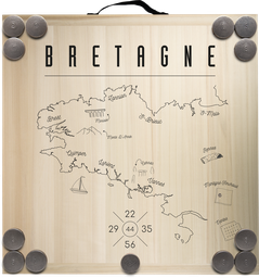 [673] Kit de jeu de palets breton - Carte Bretagne