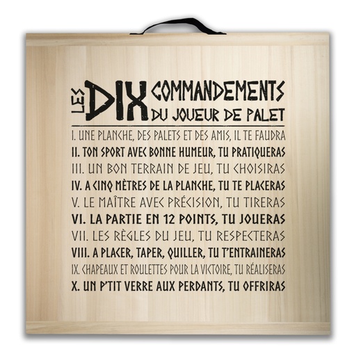 [4480] Kit de jeu de palets breton - Les 10 Commandements du joueur de palet -